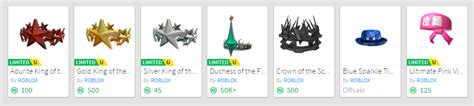 roblox limited price list